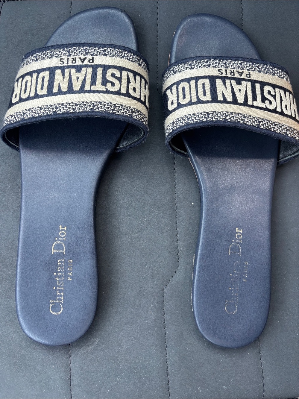 Christian Dior Logo Slide Sandals